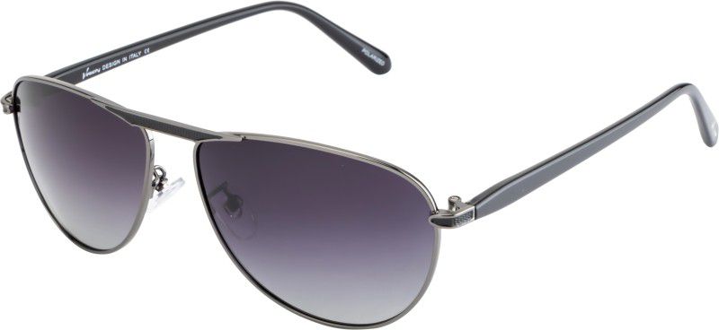 Polarized Aviator Sunglasses (65)  (For Men, Violet)