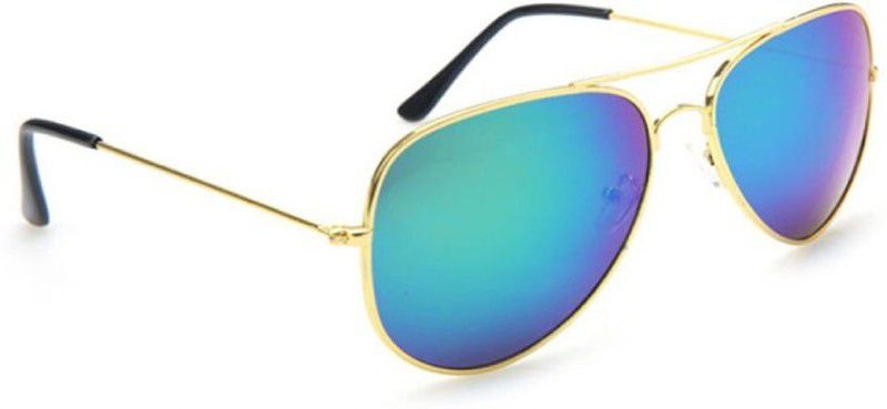 Aviator Sunglasses (Free Size)  (For Men & Women, Green, Blue)