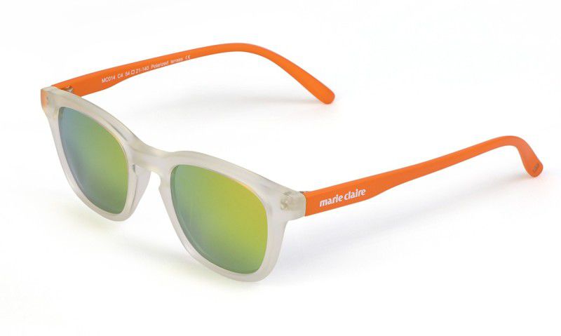 Mirrored, Polarized, UV Protection Wayfarer Sunglasses (Free Size)  (For Women, Orange)