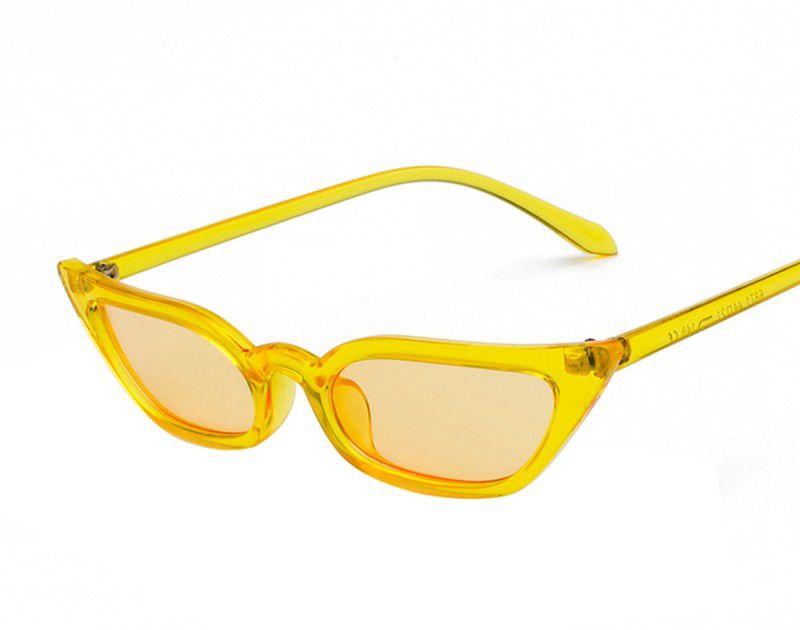 Polarized, UV Protection Cat-eye Sunglasses (56)  (For Women, Yellow)