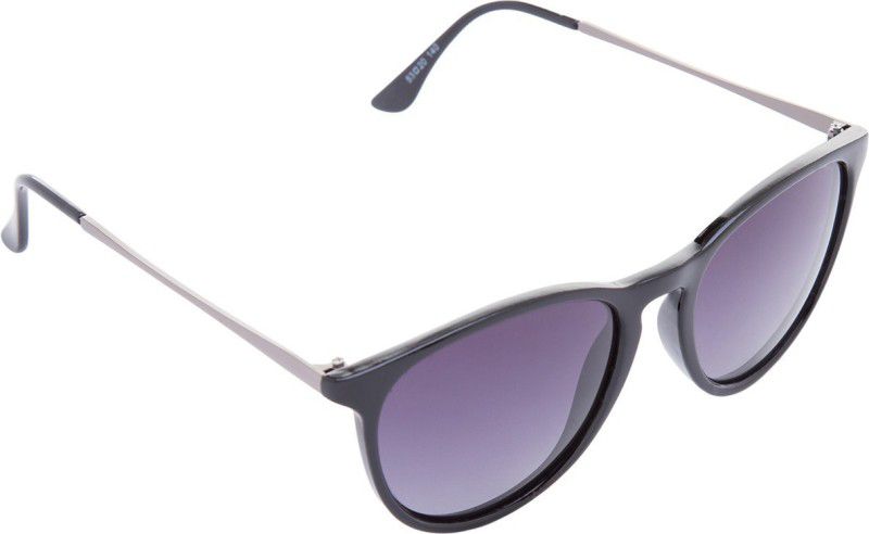 Polarized, Gradient Oval Sunglasses (55)  (For Men, Black)