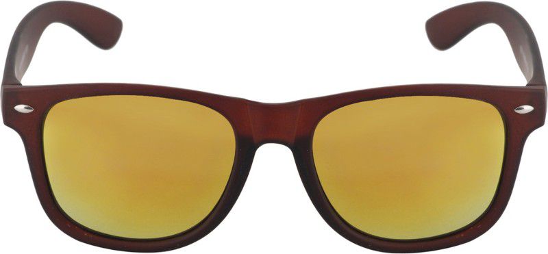 Mirrored, UV Protection Wayfarer Sunglasses (51)  (For Men & Women, Orange)