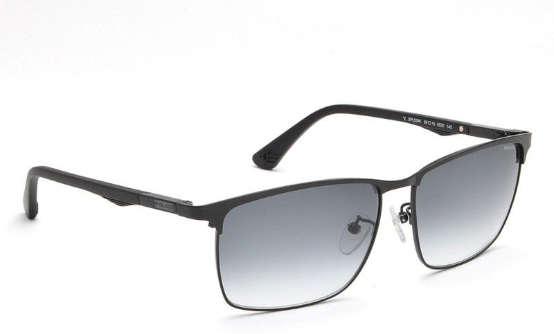 Gradient Rectangular Sunglasses (59)  (For Men, Grey)