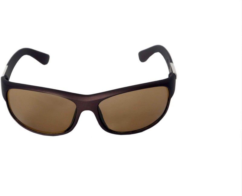 UV Protection Clubmaster Sunglasses (55)  (For Men & Women, Brown)
