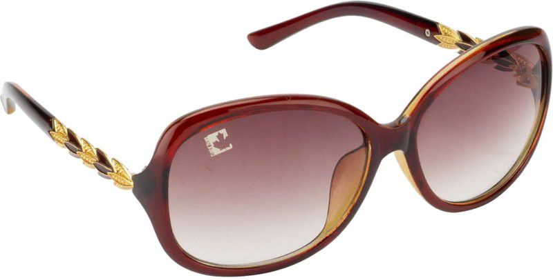Over-sized Sunglasses (60)  (For Women, Brown)