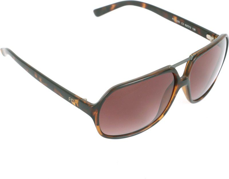 Gradient Retro Square Sunglasses (62)  (For Men & Women, Brown)