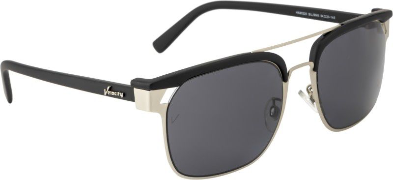 Polarized, UV Protection, Others Retro Square Sunglasses (Free Size)  (For Men, Grey)