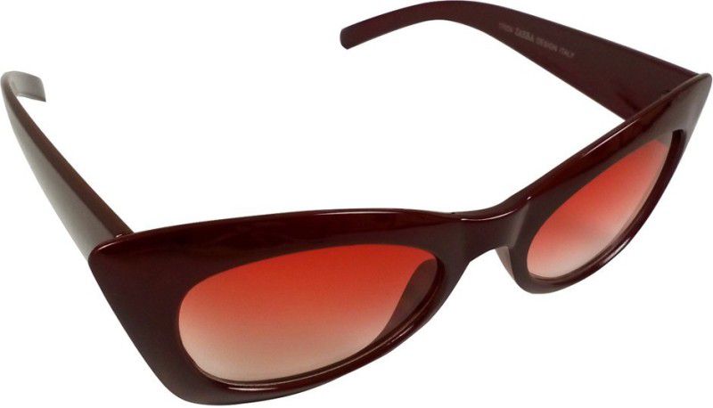 Polarized Cat-eye Sunglasses (Free Size)  (For Girls, Brown)