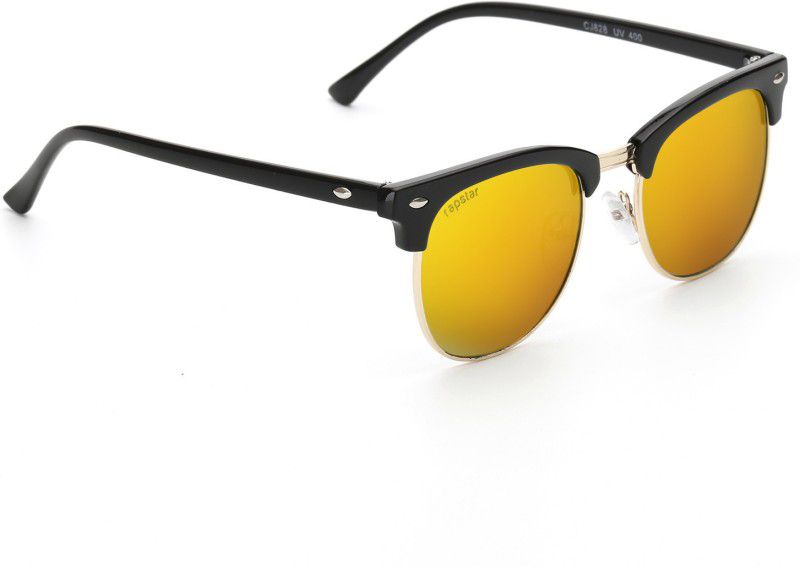 Mirrored Wayfarer Sunglasses (53)  (For Boys & Girls, Golden)