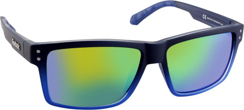 Mirrored Wayfarer Sunglasses (56)  (For Men & Women, Green)