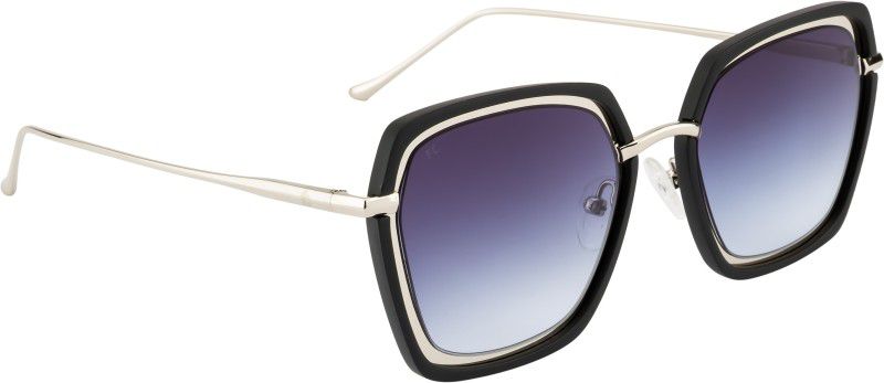 Gradient Over-sized Sunglasses (Free Size)  (For Men & Women, Blue)