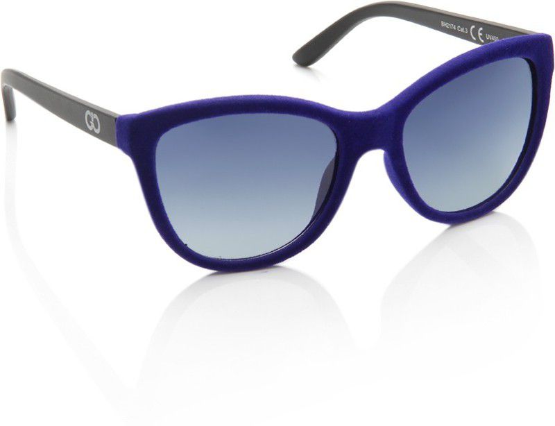Oval Sunglasses (55)  (For Women, Blue)