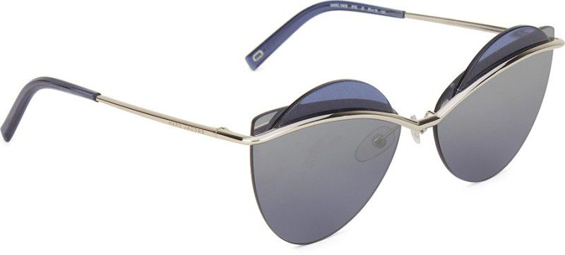 Mirrored, UV Protection Cat-eye Sunglasses (60)  (For Women, Grey)