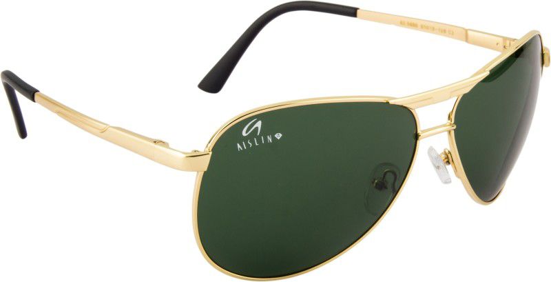 UV Protection Oval, Aviator Sunglasses (58)  (For Men & Women, Green)