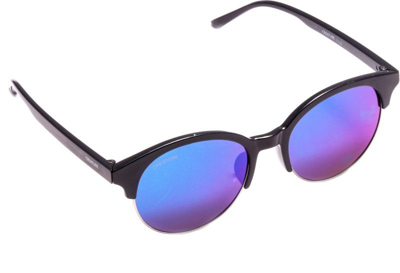 Mirrored, UV Protection Wayfarer, Round Sunglasses (Free Size)  (For Men & Women, Multicolor)