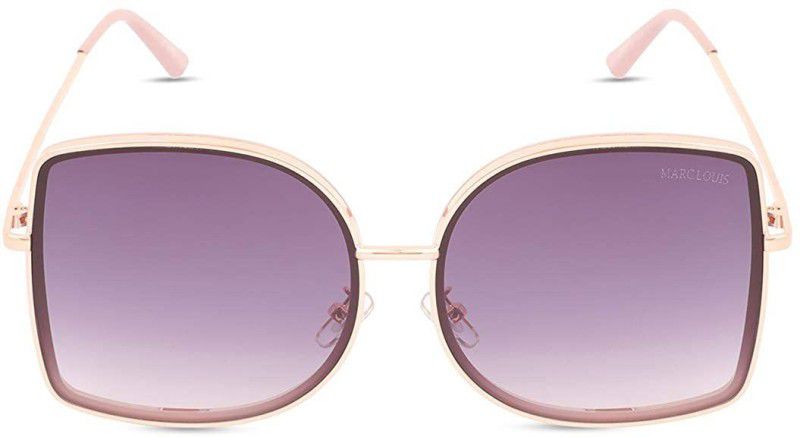 UV Protection Retro Square Sunglasses (60)  (For Women, Violet)