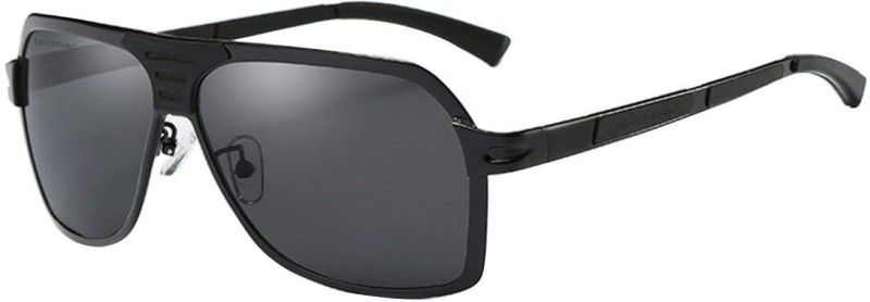 Polarized, Mirrored, UV Protection Sports Sunglasses (65)  (For Men & Women, Black)