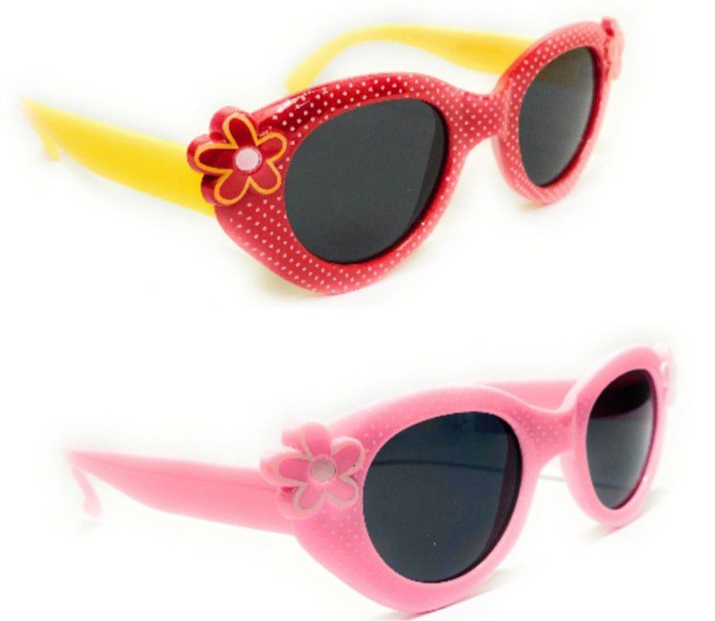 Cat-eye Sunglasses  (For Girls, Black)