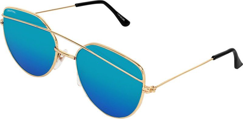 Gradient, UV Protection Aviator Sunglasses (Free Size)  (For Men & Women, Blue)