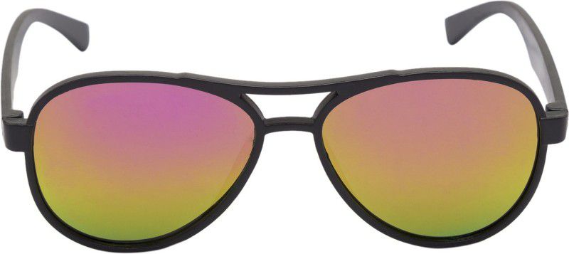 UV Protection, Riding Glasses Aviator Sunglasses (66)  (For Men & Women, Red)