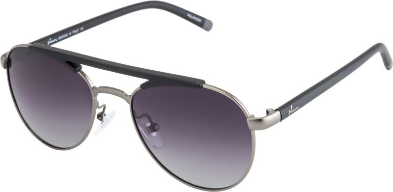 Polarized Aviator Sunglasses (65)  (For Men, Grey)