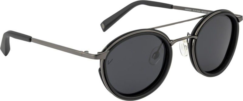 Polarized, UV Protection Round Sunglasses (Free Size)  (For Men, Grey)