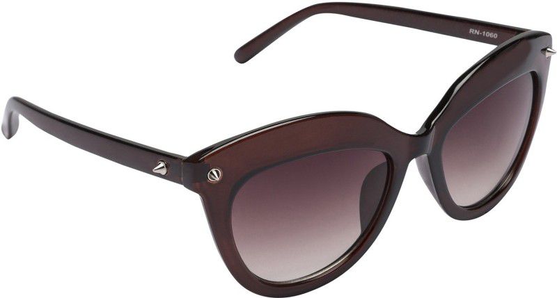 UV Protection, Gradient Cat-eye Sunglasses (60)  (For Women, Brown)