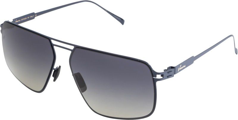 Polarized Retro Square Sunglasses (65)  (For Men, Grey)