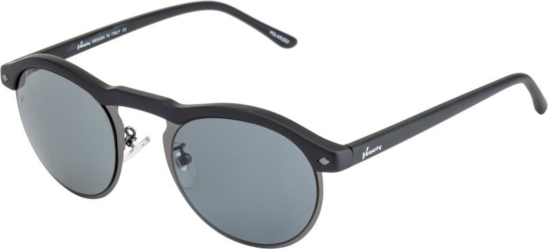 Polarized Oval Sunglasses (65)  (For Men & Women, Grey)