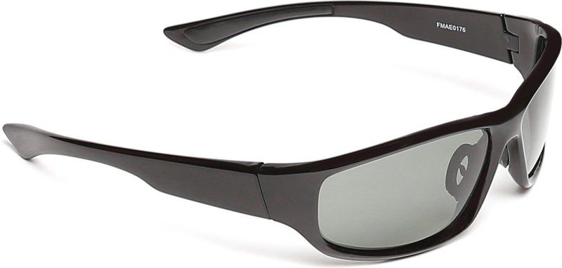 Others Wrap-around Sunglasses (Free Size)  (For Men, Black)