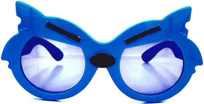 UV Protection Cat-eye Sunglasses (Free Size)  (For Boys & Girls, Black)