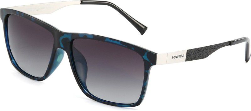 Polarized, Gradient, UV Protection Rectangular, Wayfarer Sunglasses (Free Size)  (For Men & Women, Grey)