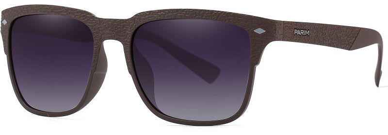 Polarized, UV Protection, Mirrored Wayfarer Sunglasses (55)  (For Men & Women, Grey)