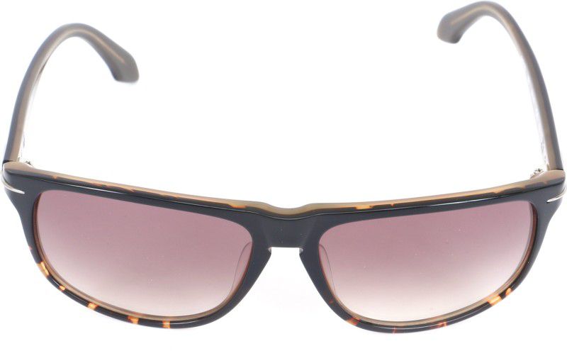 Gradient Rectangular Sunglasses (60)  (For Men & Women, Brown)