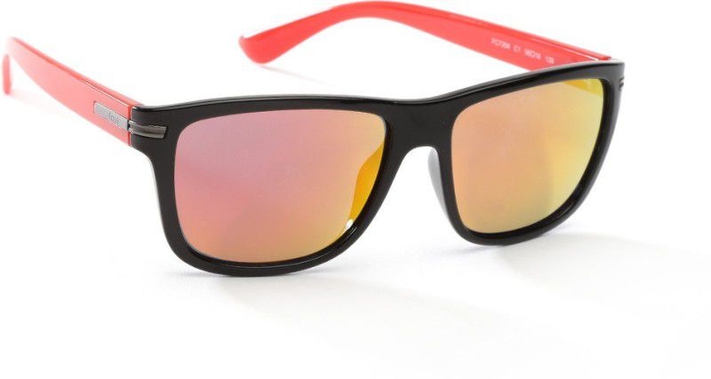 Mirrored Wayfarer Sunglasses (Free Size)  (For Men & Women, Grey, Red)