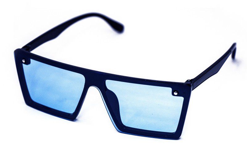 UV Protection Retro Square Sunglasses (Free Size)  (For Boys & Girls, Blue)
