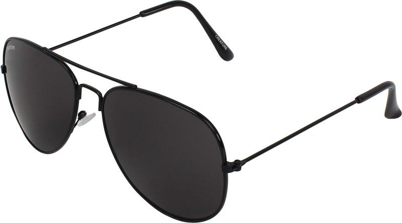 Gradient, UV Protection Aviator Sunglasses (Free Size)  (For Men & Women, Black)