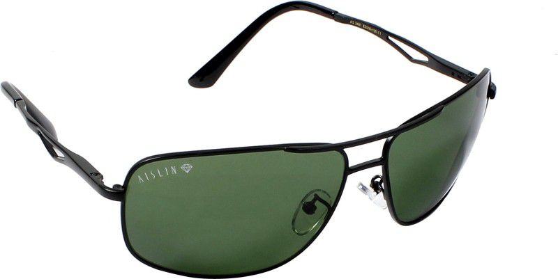 UV Protection Rectangular Sunglasses (63)  (For Men & Women, Green)