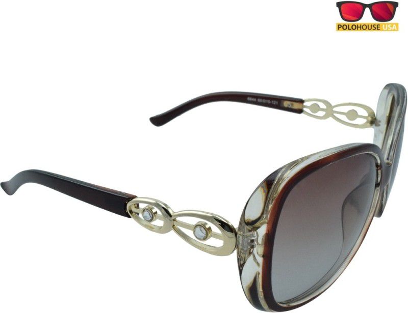 UV Protection Oval Sunglasses  (For Women, Brown)