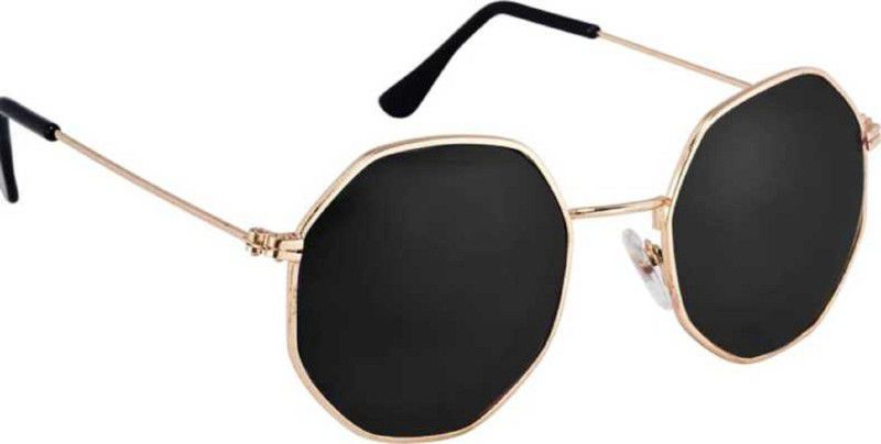 UV Protection, Polarized Oval Sunglasses (50)  (For Boys & Girls, Black)