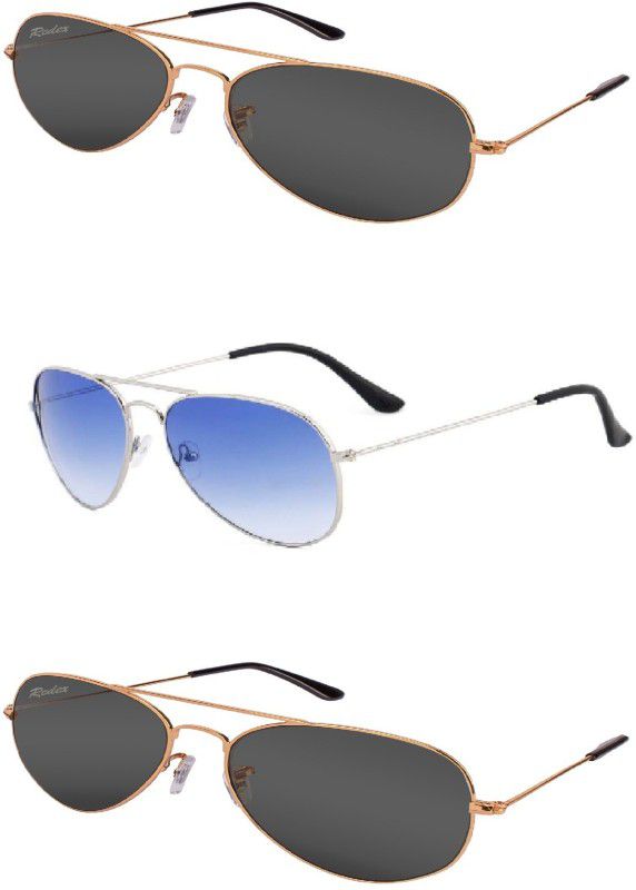 UV Protection Aviator Sunglasses (66)  (For Men & Women, Blue, Black)