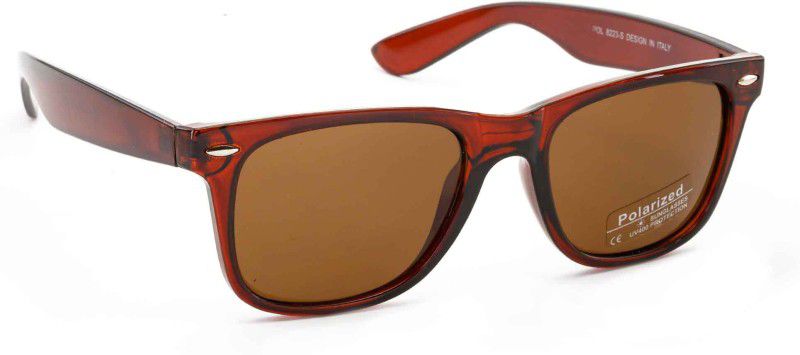 Polarized Wayfarer Sunglasses (50)  (For Men & Women, Brown, Brown)