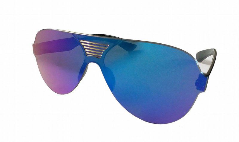 Mirrored, UV Protection Aviator, Shield Sunglasses (Free Size)  (For Men & Women, Multicolor)