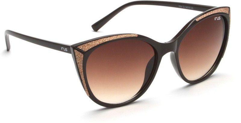 UV Protection Cat-eye Sunglasses (54)  (For Women, Brown)