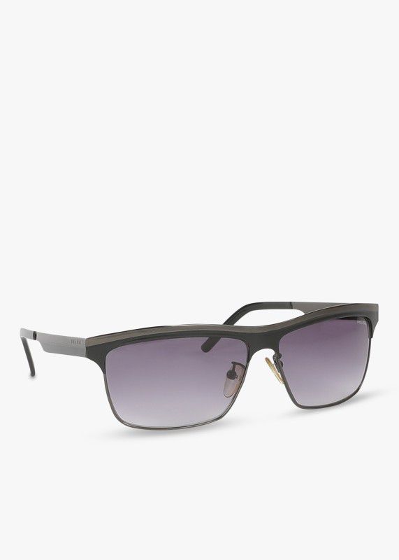 Gradient Rectangular Sunglasses (60)  (For Men, Grey)