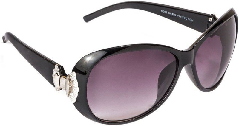 Polarized Over-sized Sunglasses (58)  (For Women, Black)