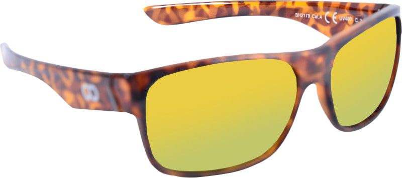 UV Protection Rectangular Sunglasses (Free Size)  (For Women, Yellow)