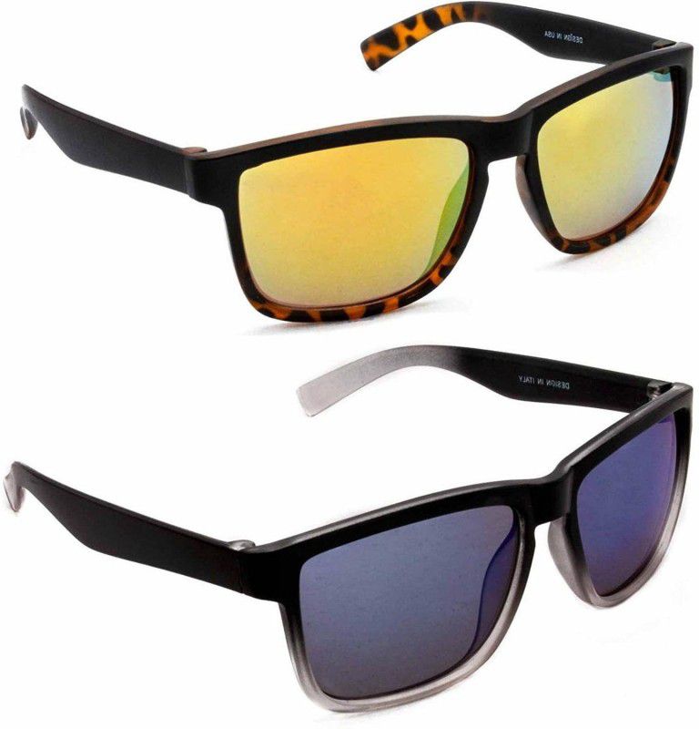UV Protection Rectangular Sunglasses (55)  (For Men & Women, Multicolor)