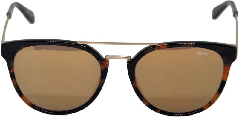 Mirrored Round Sunglasses (55)  (For Men & Women, Golden)