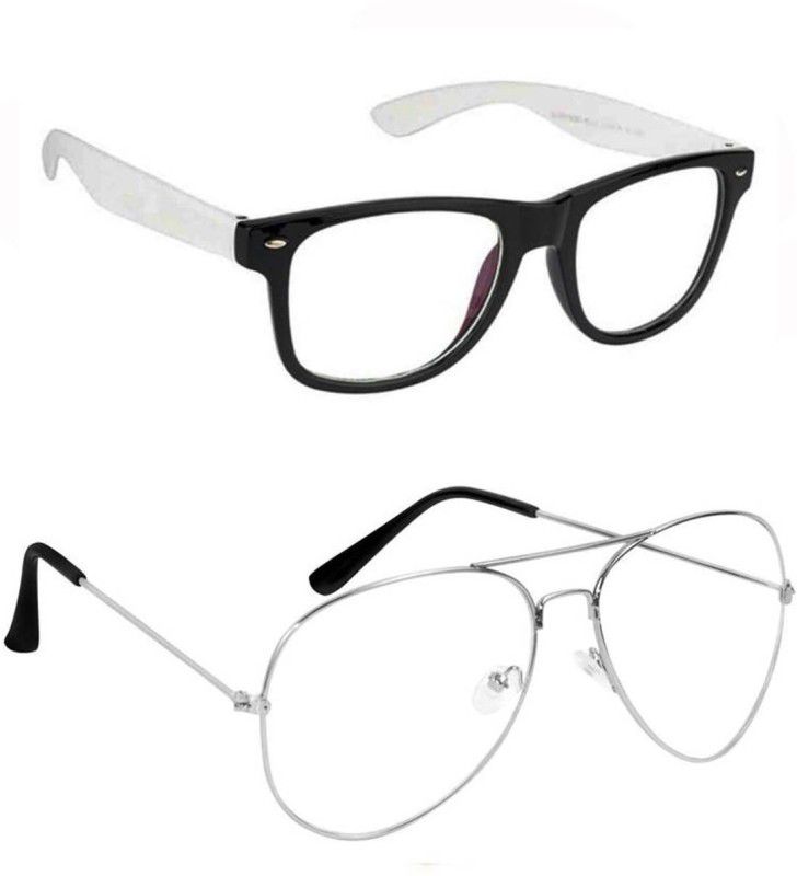 UV Protection Wayfarer, Aviator Sunglasses (Free Size)  (For Men & Women, Clear)